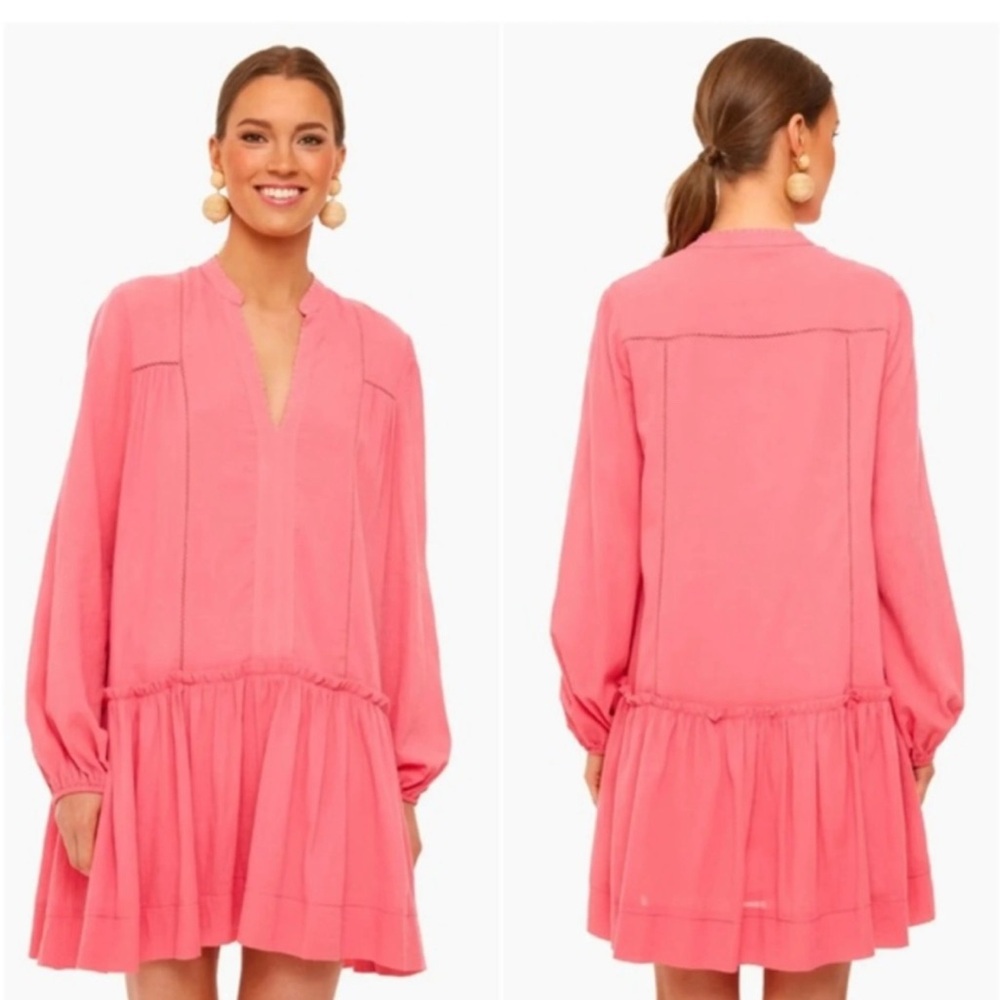 Tuckernuck Pomander Place Ophelia pink cotton gauze beach dress cover up S